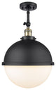INNOVATIONS 201F-BAB-HFS-121-BK 1-Light Semi-Flush Mount Matte Black