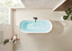 Vanity Art 59" x 28" Freestanding Soaking Stone Resin Bathtub