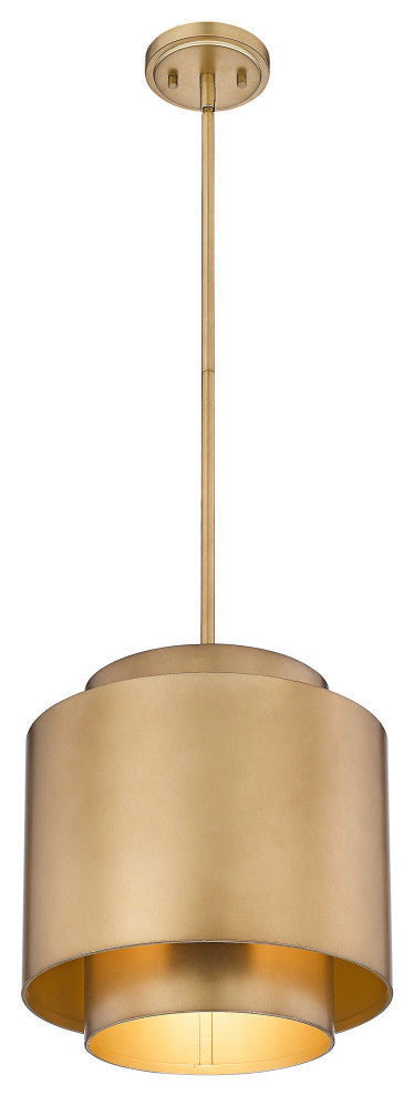 Zlite 739P12-RB 1-Light Pendant, Rubbed Brass