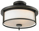 Zlite 413SF14 2-Light Semi Flush Mount, Matte Opal
