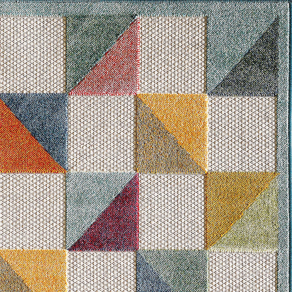 KAS Calla 6930 Ivory/Multi Scope Area Rug, 6'7"x9'