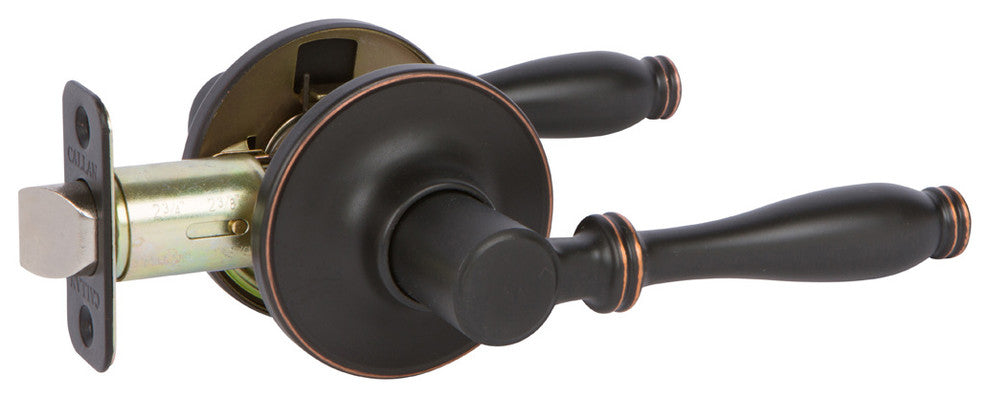 Callan Silona Passage Lever Set, Edged Oil Rubbed Bronze