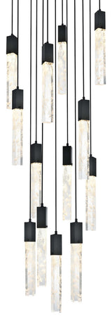 Elegant Lighting 2089G30 Aurora 30"W Crystal Chandelier - Black