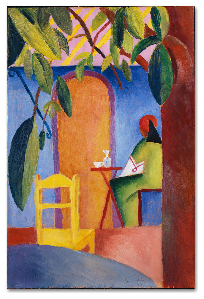 August Macke 'Turkish Cafe' Canvas Art, 32 x 22