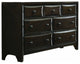 HomeRoots 17" X 61" X 37" Walnut Wood Dresser