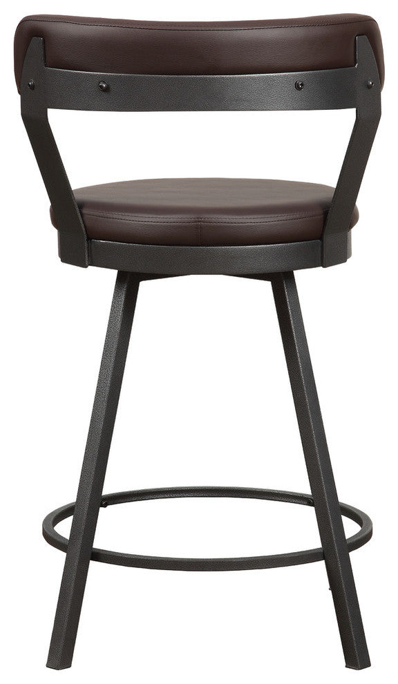 Sonya Counter Height Swivel Stools, Set of 2, Brown