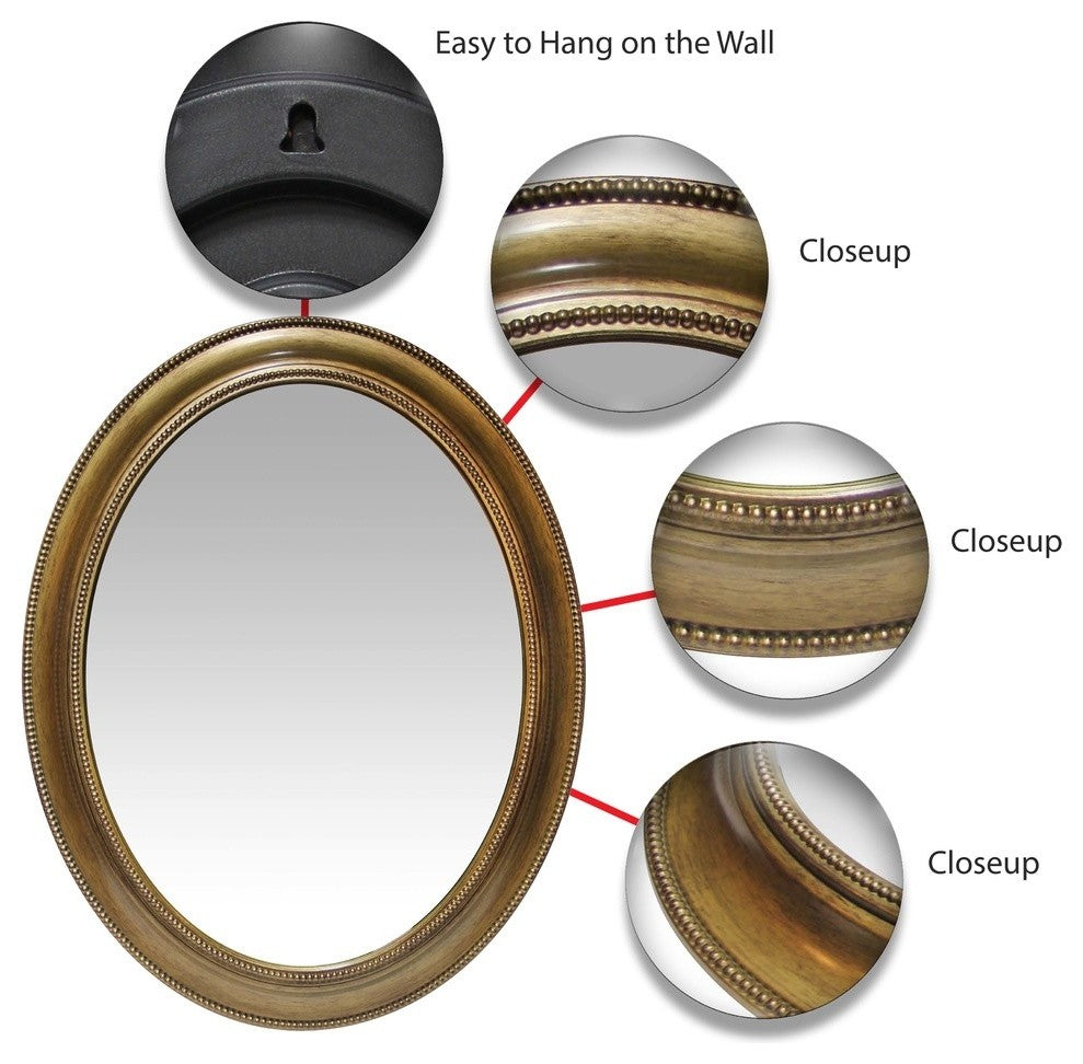 30" Gold Sonore Antique Wall Mirror