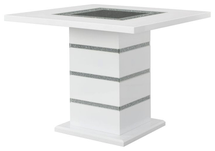ACME Elizaveta Counter Height Table, Gray Velvet