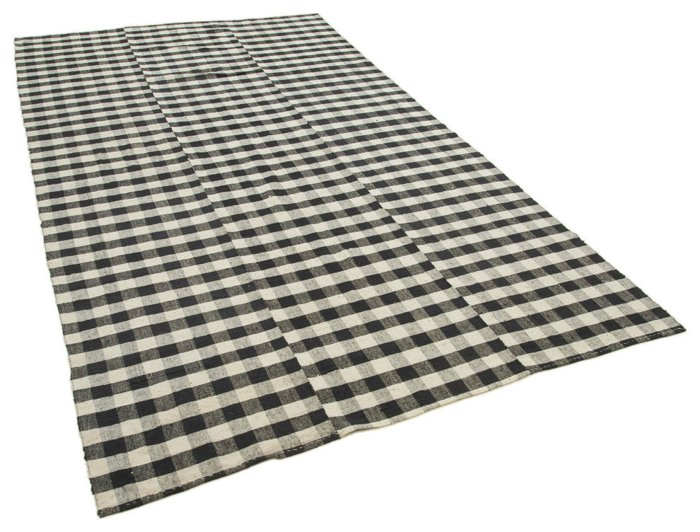 Rug N Carpet - Handmade Turkish 5' 6'' x 9' 7'' Contemporary Wool Kilim Rug