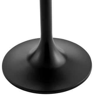 Astrid Side Table with Oak Veneer Top and Matte Black Base, Walnut