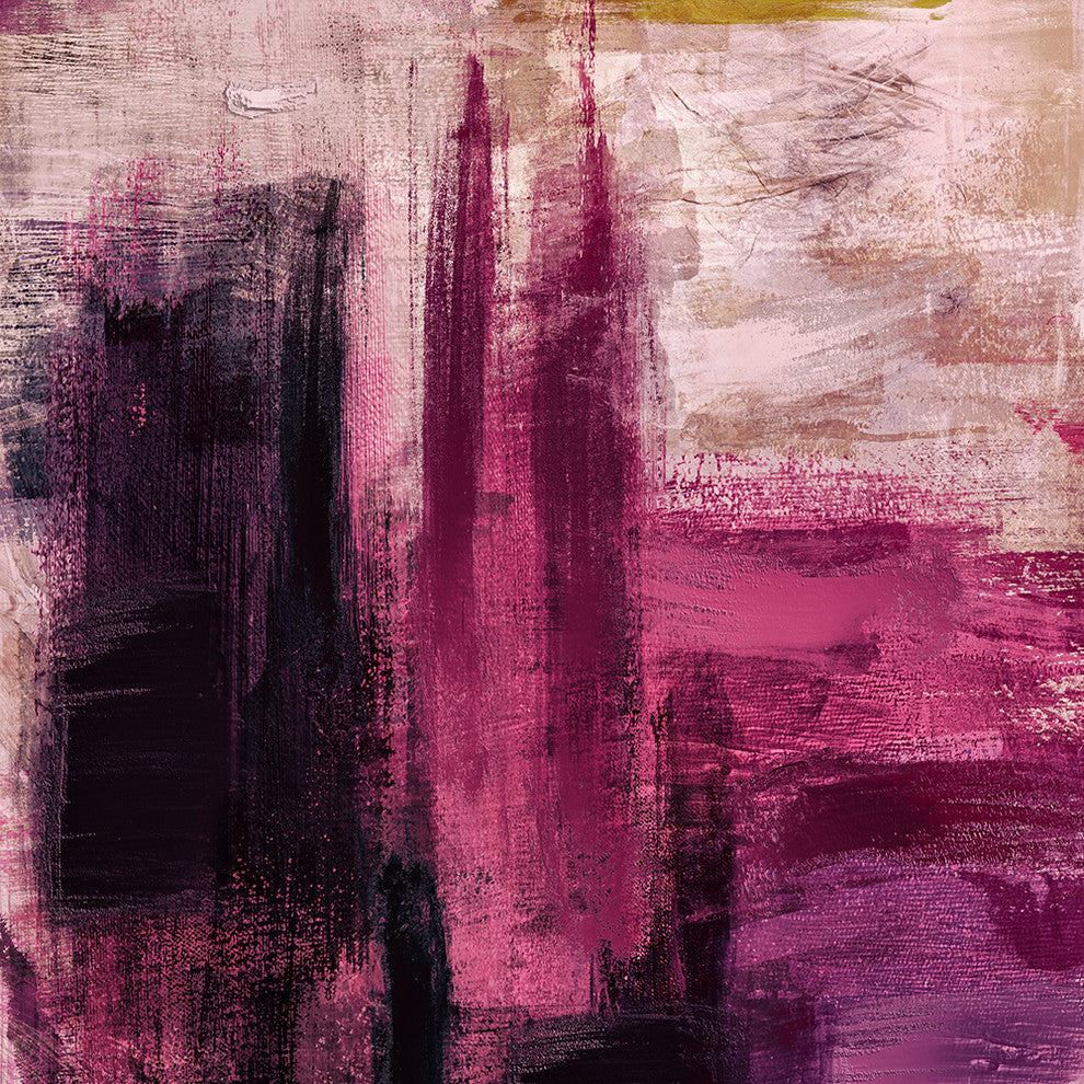 "Purple Grunge Two" Wood, 45"x45"