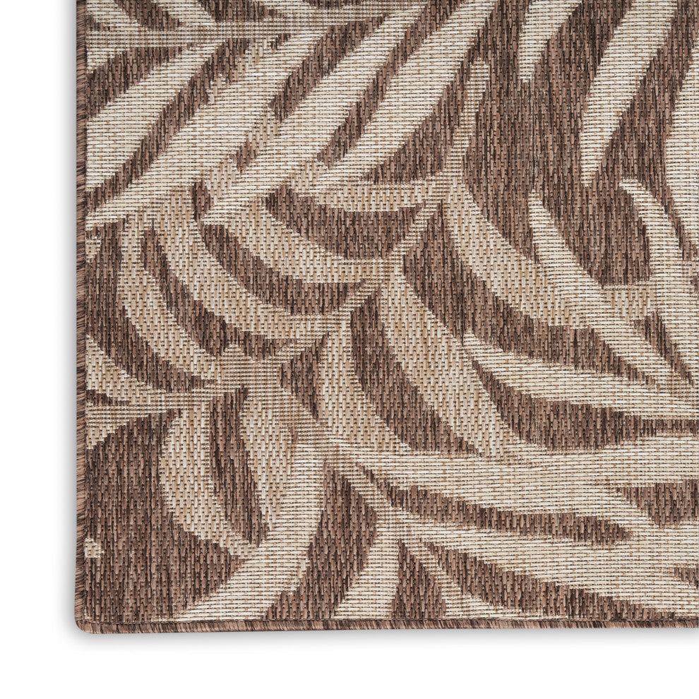 Nourison Garden Oasis 10' x 14' Mocha Tropical Rug