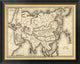 "Map of Asia, 1839" Framed Canvas Giclee by Samuel Augustus Mitchell, 34x27"