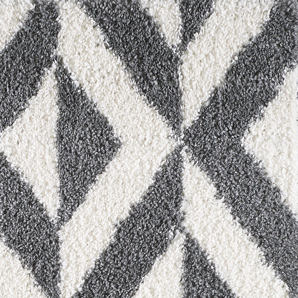 Pax Illusions Moroccan Rug, Dark Grey, 8'9" X 13'