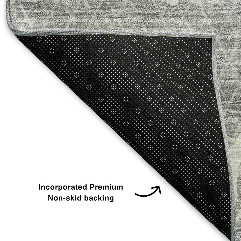 Premium Machine Washable Mayfield AMF628 Gray 5' x 7'6" Rug