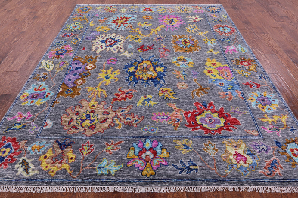 8' 3" X 9' 11" Hand Knotted Turkish Oushak Wool Rug - Q14842