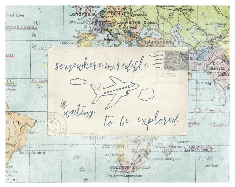 "Travel Posts IV" Digital Paper Print by Katie Pertiet, 26"x22"