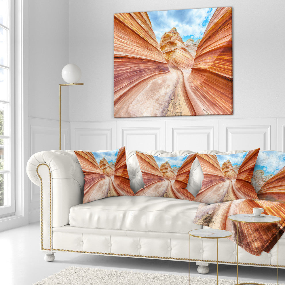 Swirling Dune Sandstones Landscape Photo Throw Pillow, 16"x16"