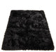 Classic Black Bear Faux Fur Rectangle Rug, 56"x79"