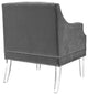 Proverbial Armchair Performance Velvet Set of 2-Gray