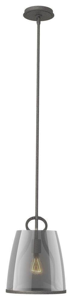 Caliper Pendant, Natural Iron, Plated Smoke