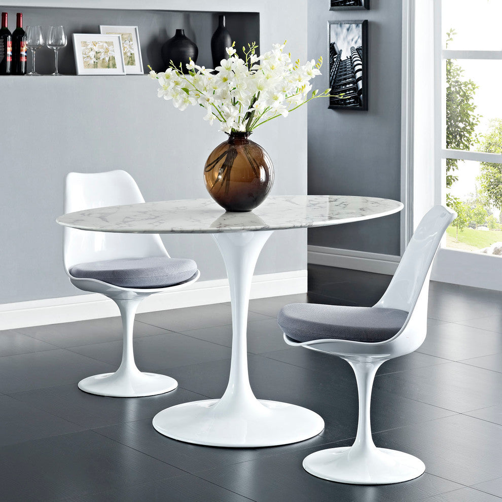 Modern Contemporary Kitchen 54" Dining Table White