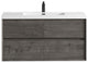 Kingdee Smoke Oak Wall Mounted Vanity With Reinforced Acrylic Sink, 48''