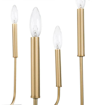 LNC 8-Light Antique/Vintage Finish Modern Candlestick Chandelier 36"H, Gold