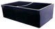 Fireclay Reversible Double Bowl Sink, 2" Lip on One Side