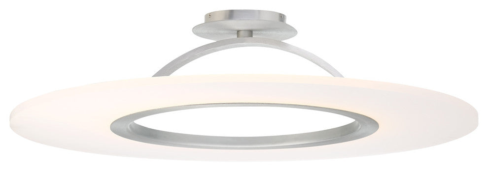 WAC Lighting Elektron 20" LED Convertible Semi-Flush Mount in Brushed Aluminum