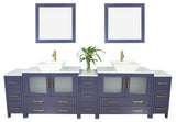 Vanity Art Vanity Set With Vessel Sink, Blue, 108", Standard Mirror