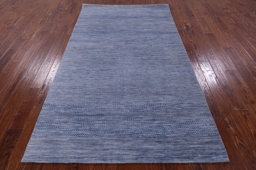 4' 10" X 8' 2" Wool and Silk Savannah Grass Handmade Rug Q11931