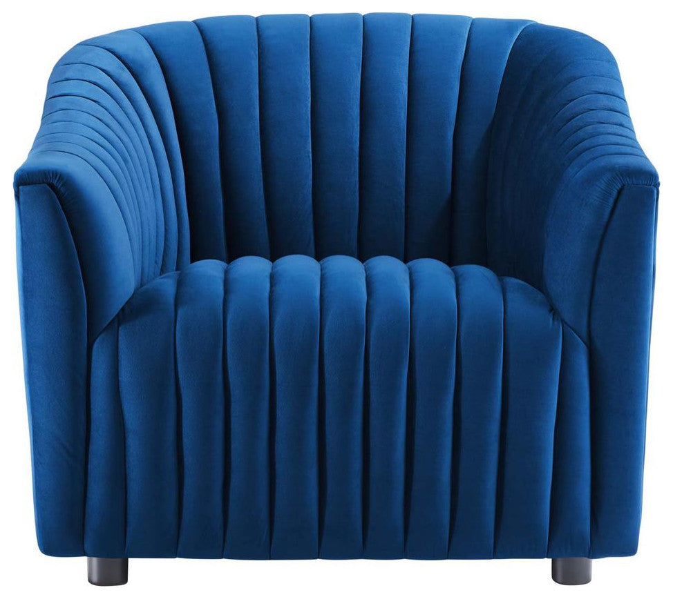 Announce Performance Velvet Channel Tufted Armchair