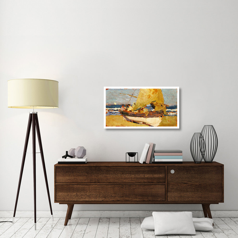 "Beach at Valencia (Playa de Valencia), ca. 1908" Paper Art, 38"x21"