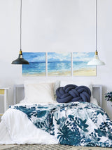 Deep Blue Sea Triptych, 54"x18"