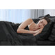Madison Park Essentials Satin Luxury 6 PC Sheet Set, Black