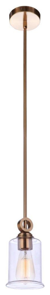 Romero Mini Pendant 1  Light  Satin Brass