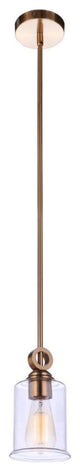 Romero Mini Pendant 1  Light  Satin Brass