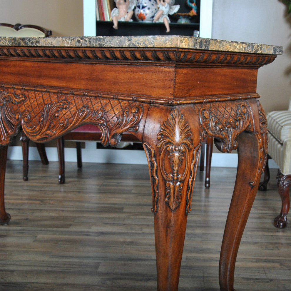NVIN0241 Large Faux Marble Top Console