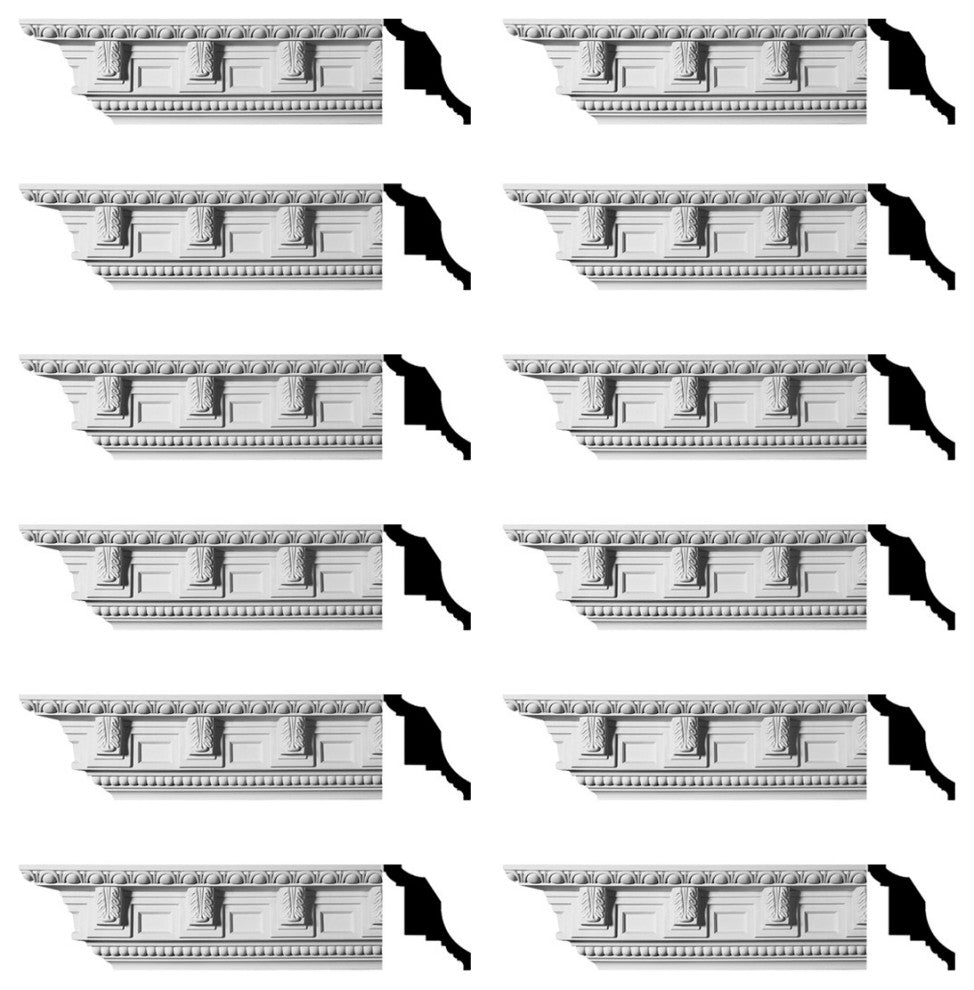 Ornate Cornice White Urethane  95" L Edinburgh |