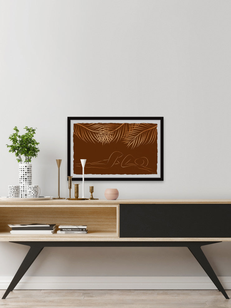 "Take a Nap" Framed Painting Print, 30x20