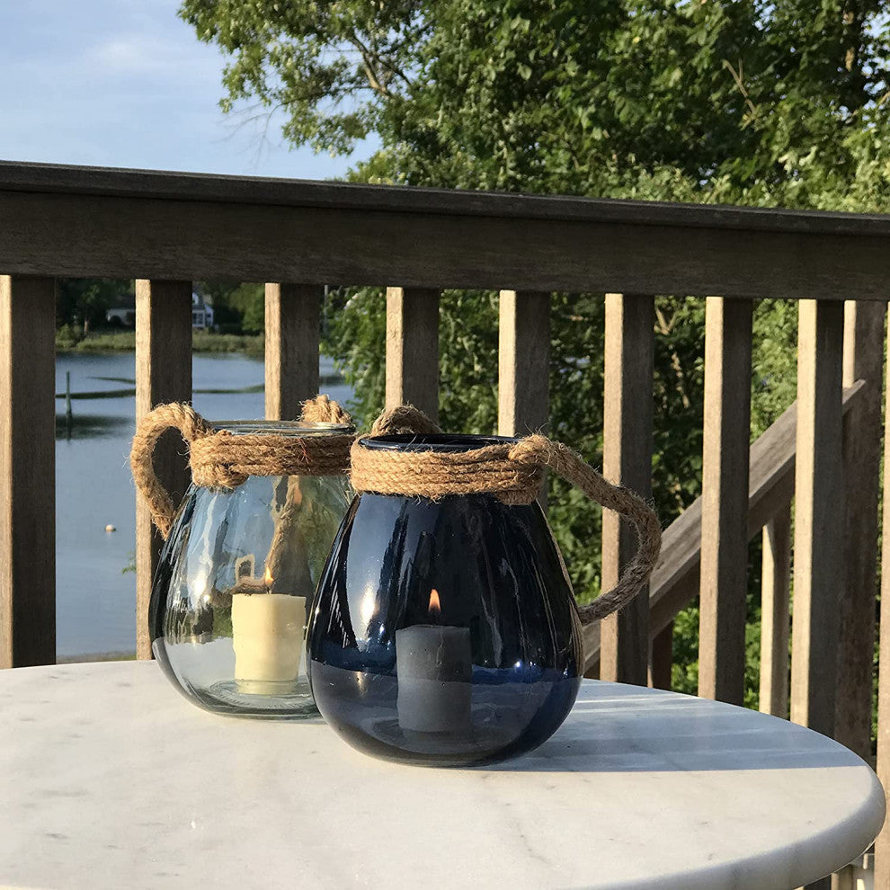 Bell-Jar Candle Holders, Set of 2
