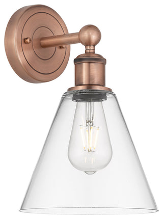 Berkshire 1-Light 8" Sconce, Antique Copper Finish, Clear Shade