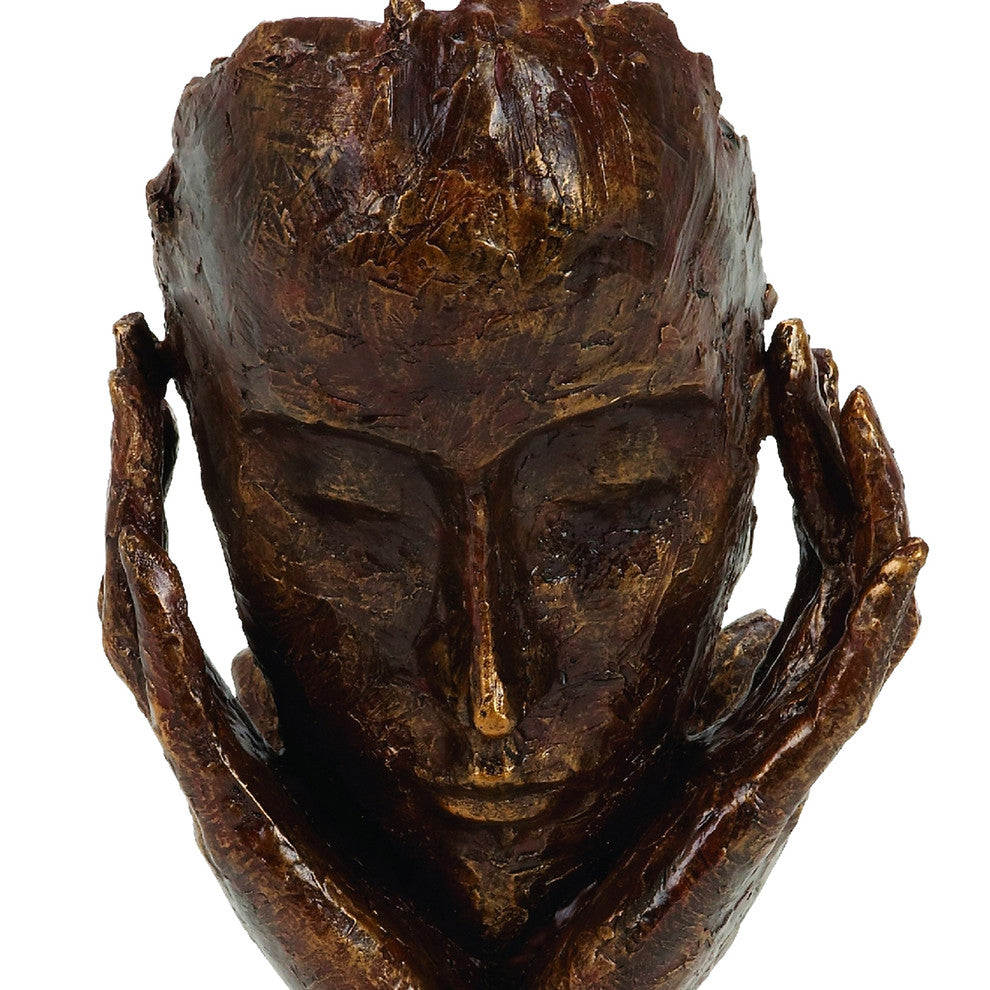 Urban Designs Deep In Thought 16" Tabletop Sculpture Bust Decor