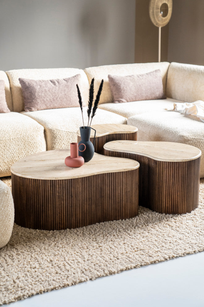 Organic Travertine Coffee Table | Eleonora Mari, Medium