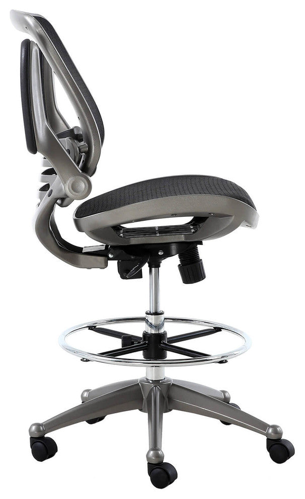 Harwick Evolve All Mesh Heavy Duty Drafting Chair, Gun Metal