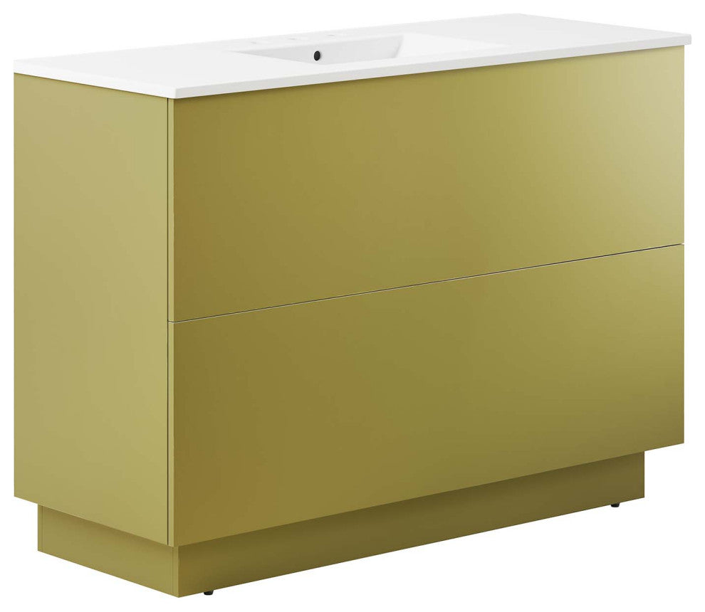 Quantum 48" Single Sink Bathroom Vanity - White Gold
