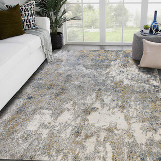 Yasmin Acy Area Rug, Yellow, 5'3" x 7'3", Abstract