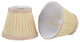 33002-2 Small Pleated Empire  Chandelier Clip On Lamp Shade Ivory 3"x5"x4"