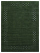 HAND KNOTTED LOOM SILK ECO-FRIENDLY AREA RUG -5'x8',Rectangle,Green,Contemporary